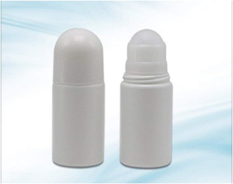 glasstore 4Pcs 50mL Empty Refillable Roll-on Bottle White Plastic Anti-perspirant Roller Bottles Leak-Proof DIY Deodorant Container with Roller Ball - Image 4